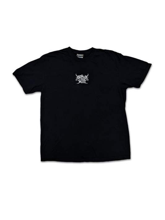 Deathmetal Embroidered T Shirt Black